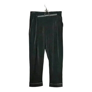 Armani Collezioni Velvet Pants Black Women's 10 High Rise Straight